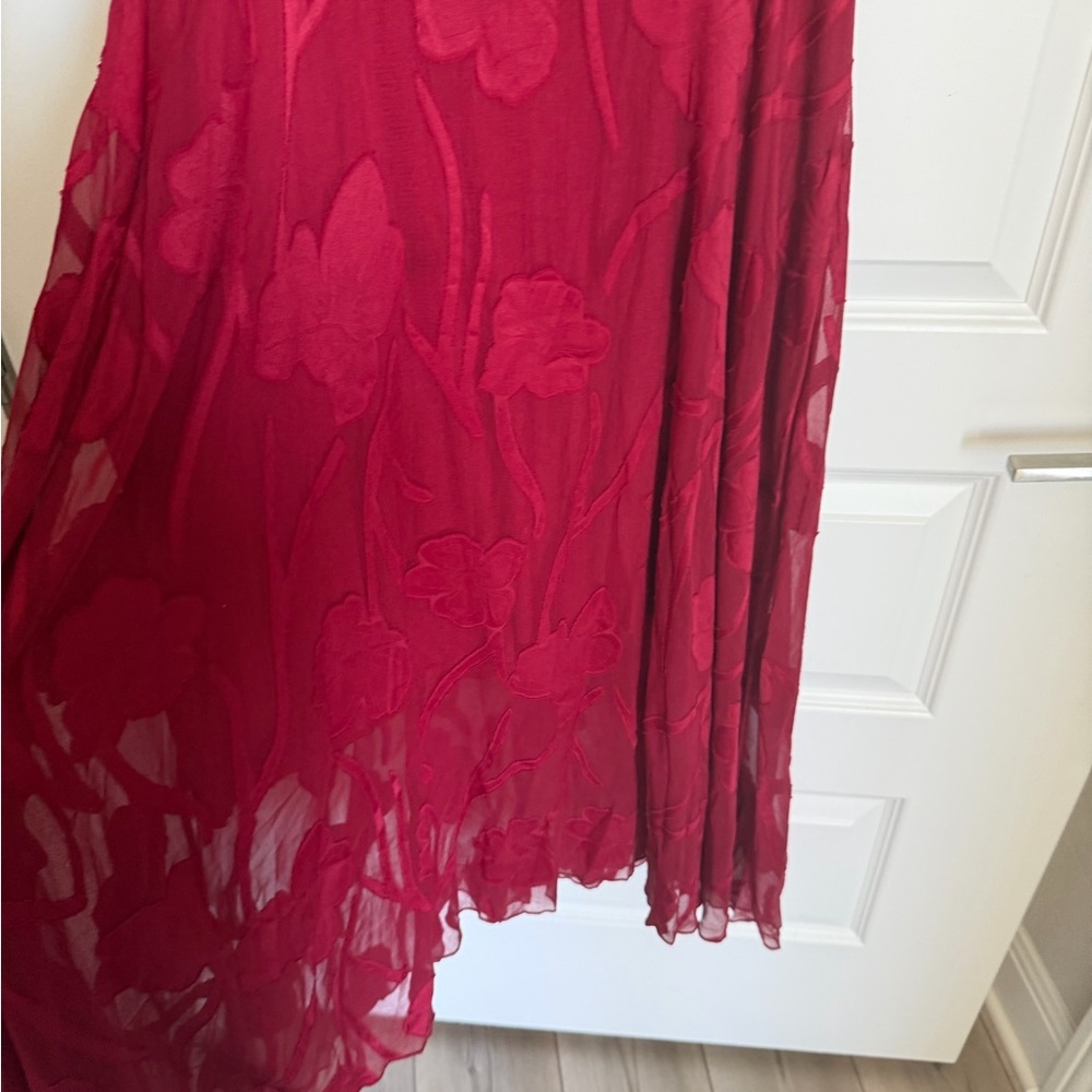 NWT Elegant Burgundy Midi Dress - Picture 9 of 11